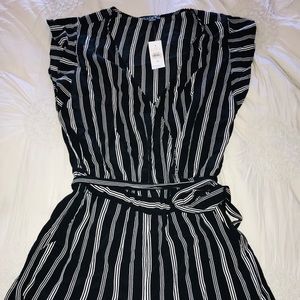 NWT LOFT striped V neck romper size XS